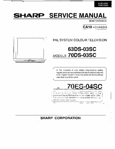 Sharp 70DES03S 70DES03S chassis CA10